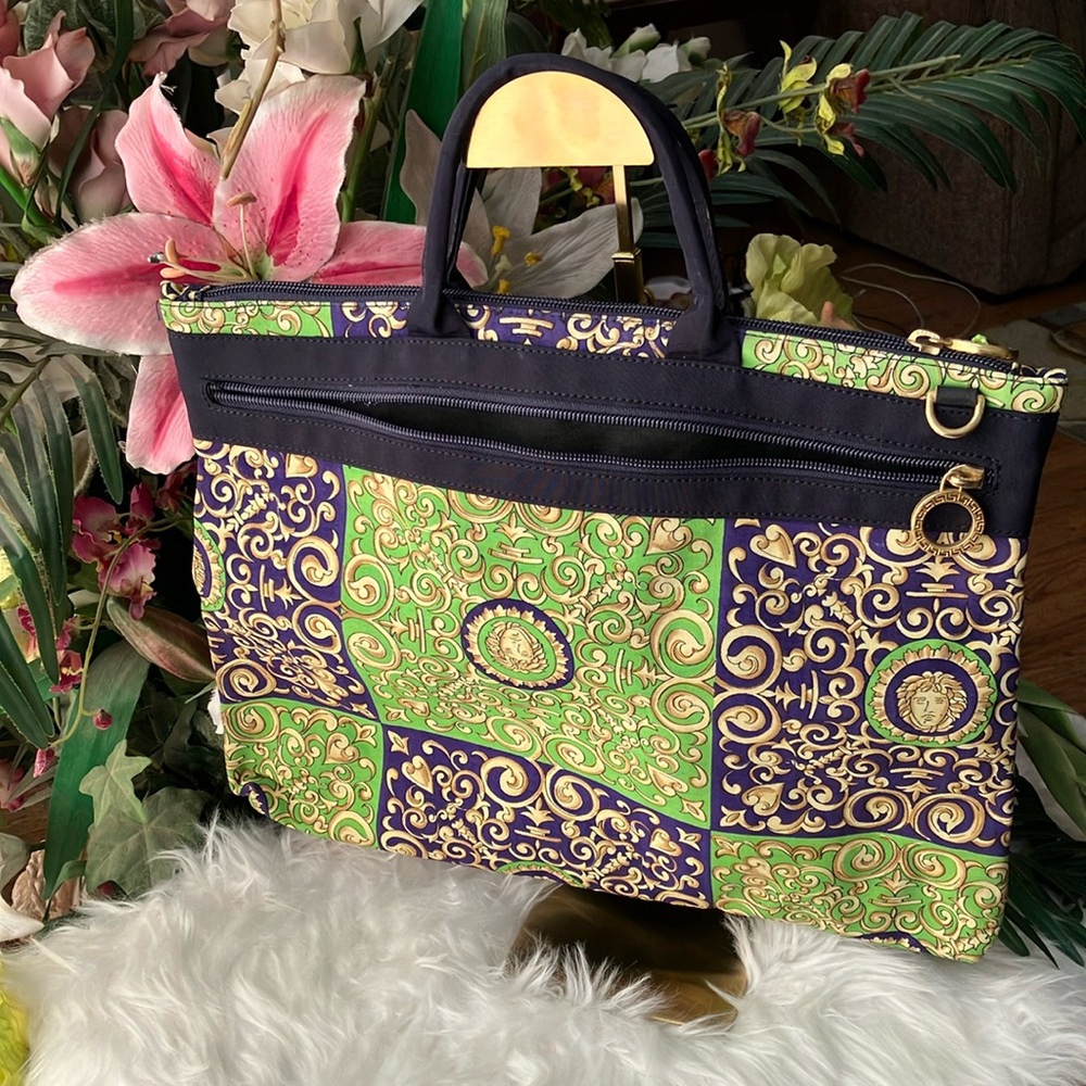 VERSACE Medusa Tote in vibrant amazing colors.  Authentic! Gorgeous